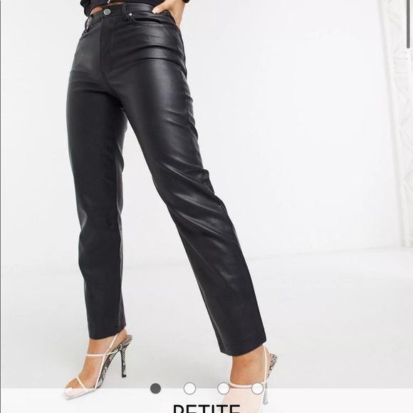 ASOS Petite Pants & Jumpsuits Asos Black Leather Pants Petite Size